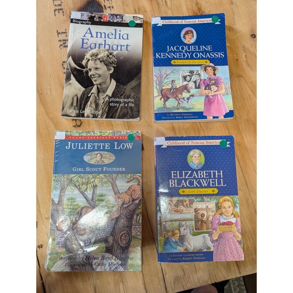 Aladdin Books Biographies Kids Set of 4 Blue Good Women's History Leaders